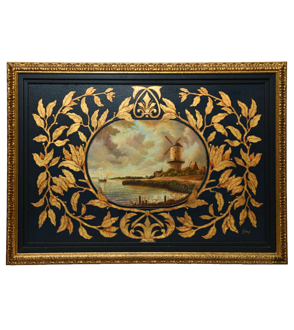 Msquare Gallery item Tableau Moulin Noir Dore