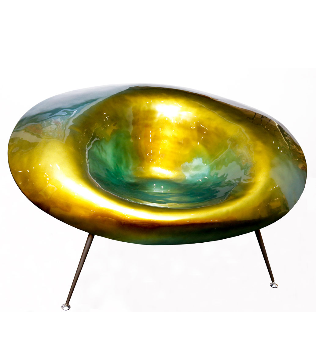 Msquare Gallery item Fauteuil en fibre de verre vert