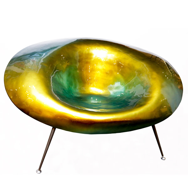 Msquare Gallery Product Fauteuil en fibre de verre vert