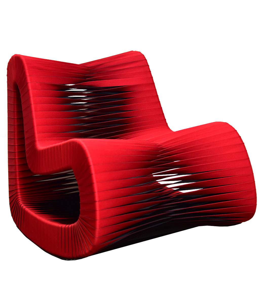 Msquare Gallery item Seat Belt Rocking Chair Red