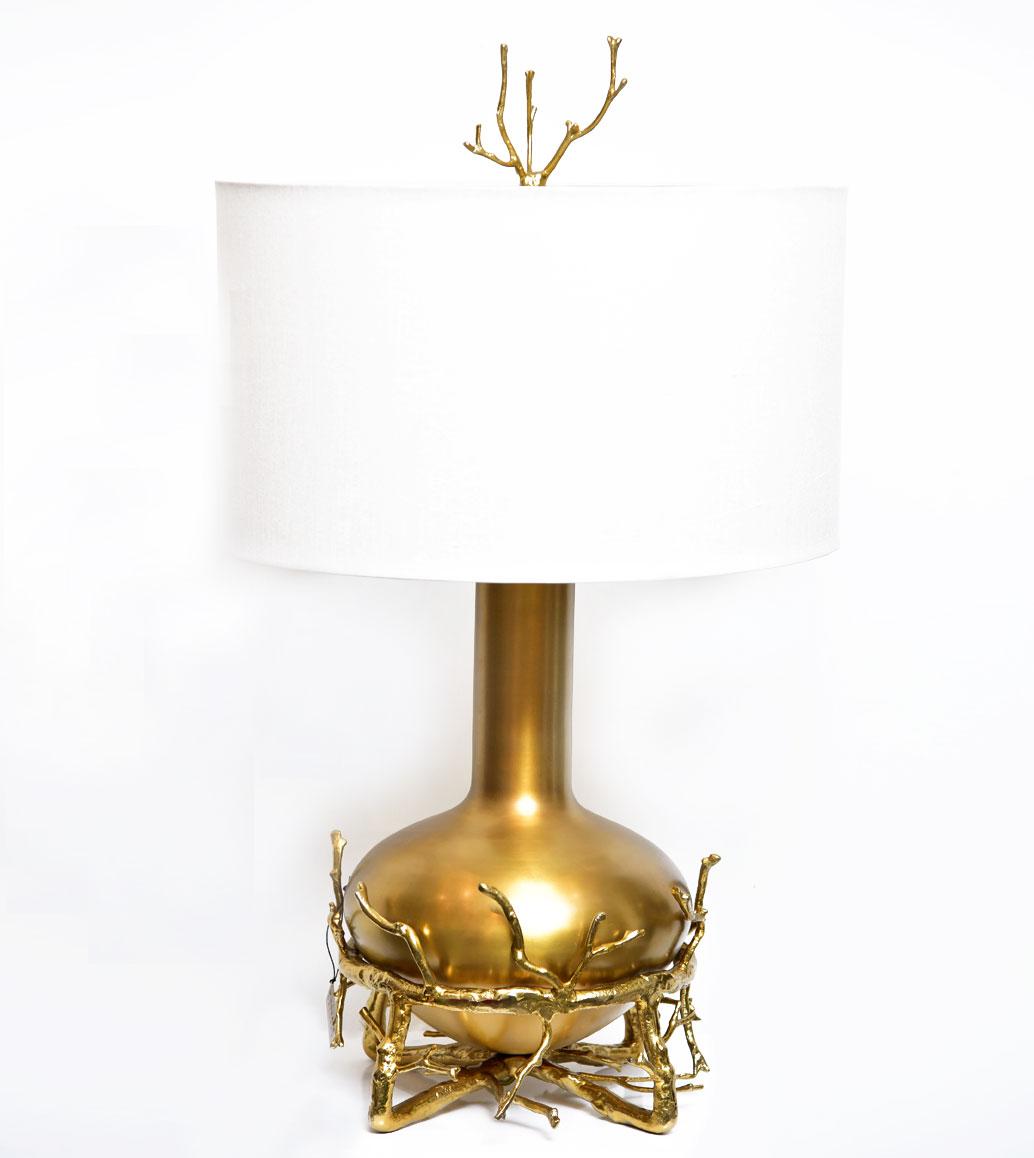 Msquare Gallery  Fat Brass Twig Table Lamp