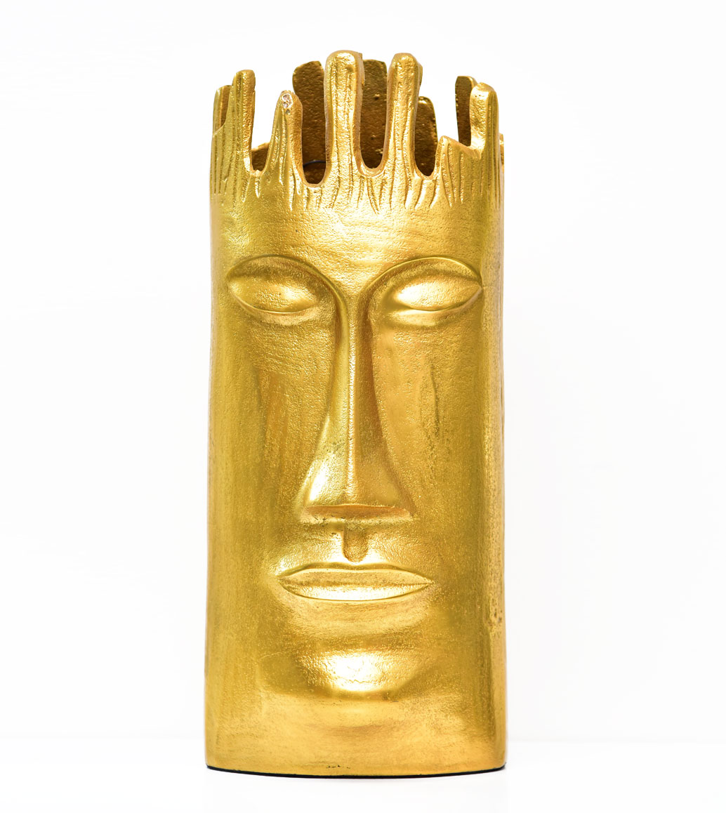 Msquare Gallery item Face Flower Vase Gold M