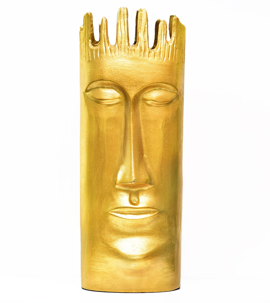 Msquare Gallery item Face Flower Vase Gold L