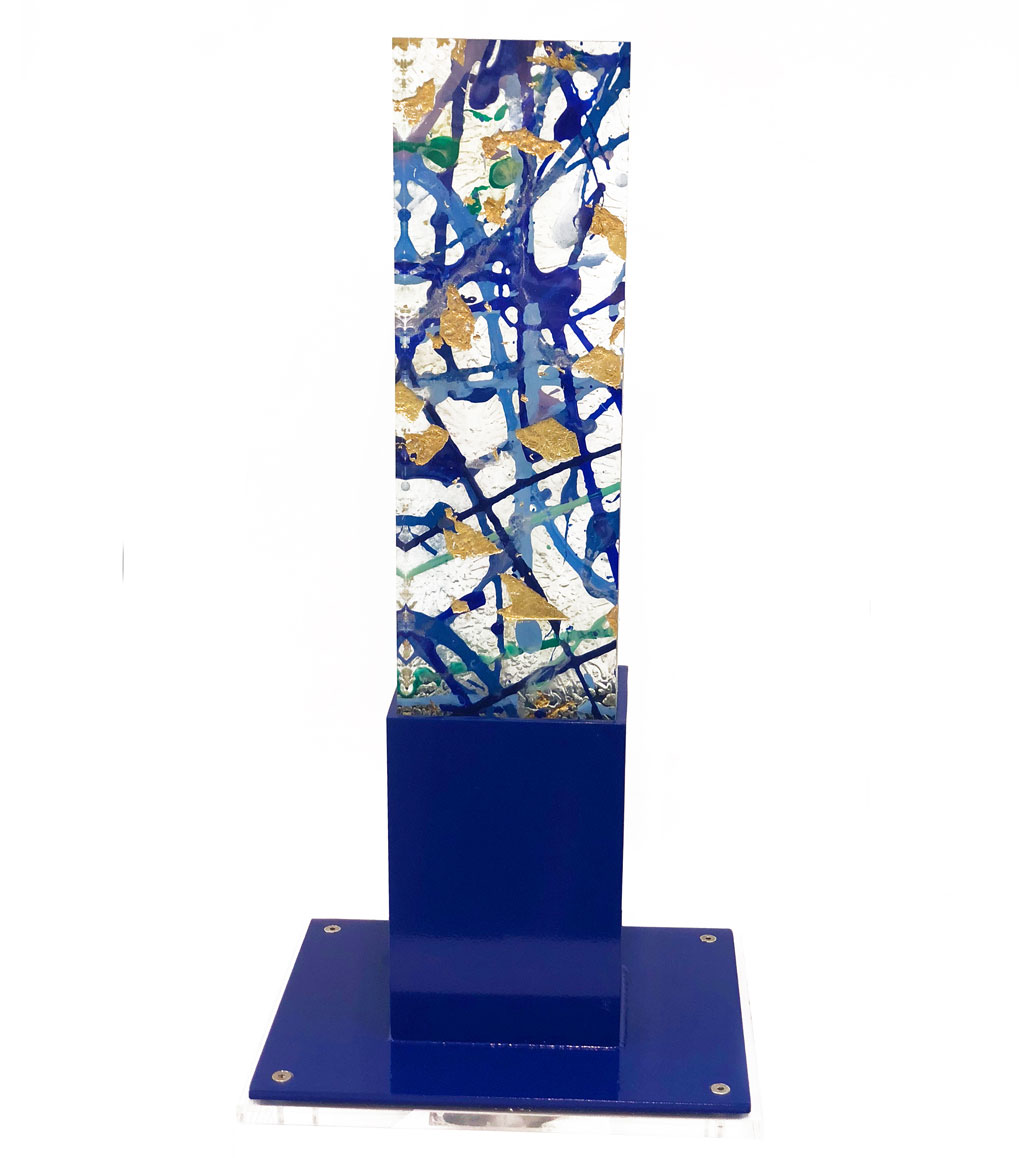 Msquare Gallery item Totem Blue & Gold with Light