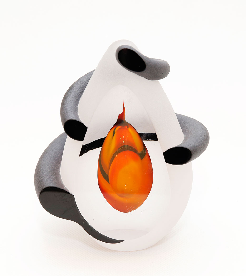 Msquare Gallery item Egg Glass Orange Black  S