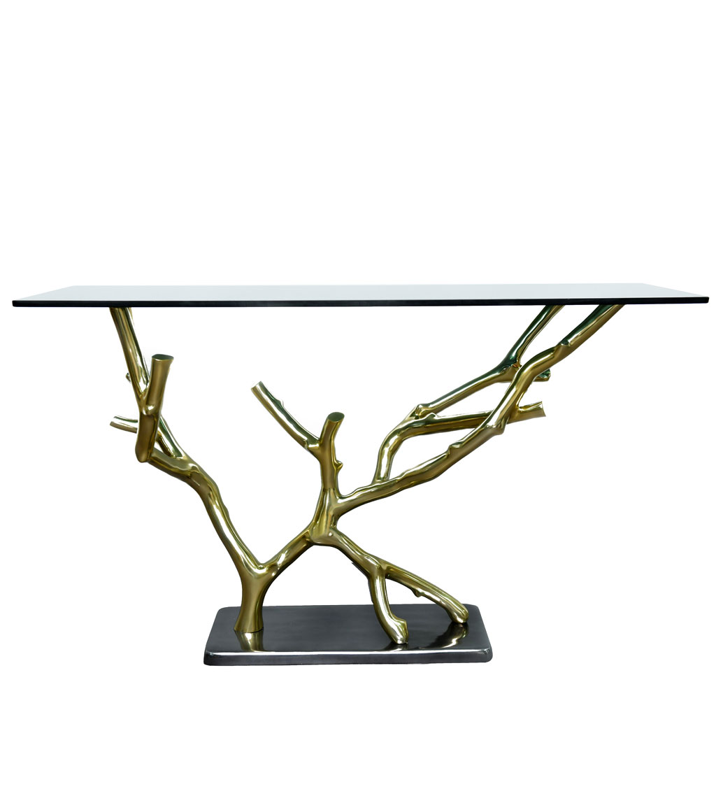 Msquare Gallery item Console Table  Polished Gold