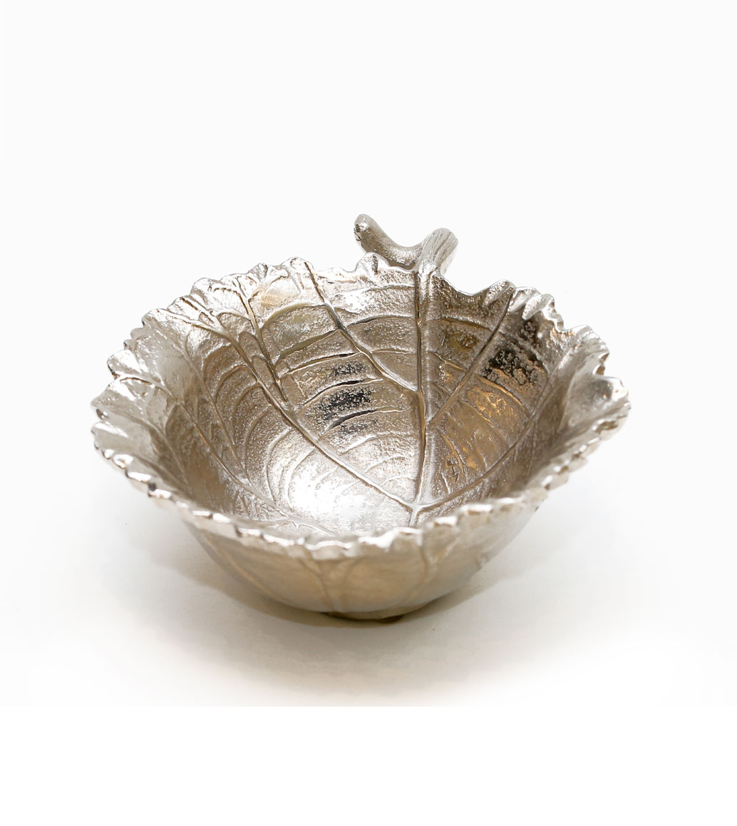 Msquare Gallery item Bowl Silver Leaf Design 2