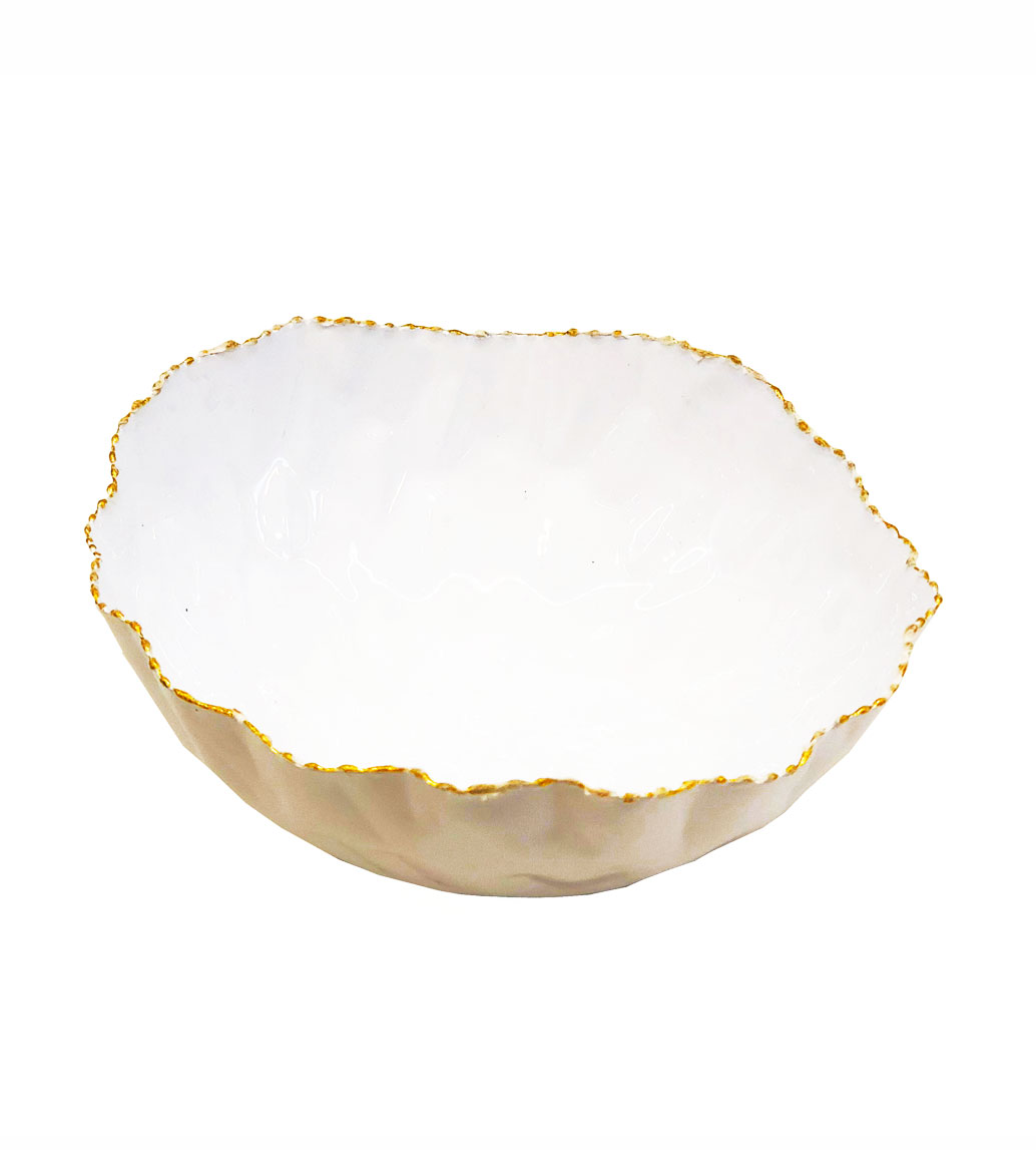 Msquare Gallery item Small Slanted Bowl Glossy White