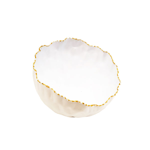 Msquare Gallery Product Slanted Uneven Bowl glossy White