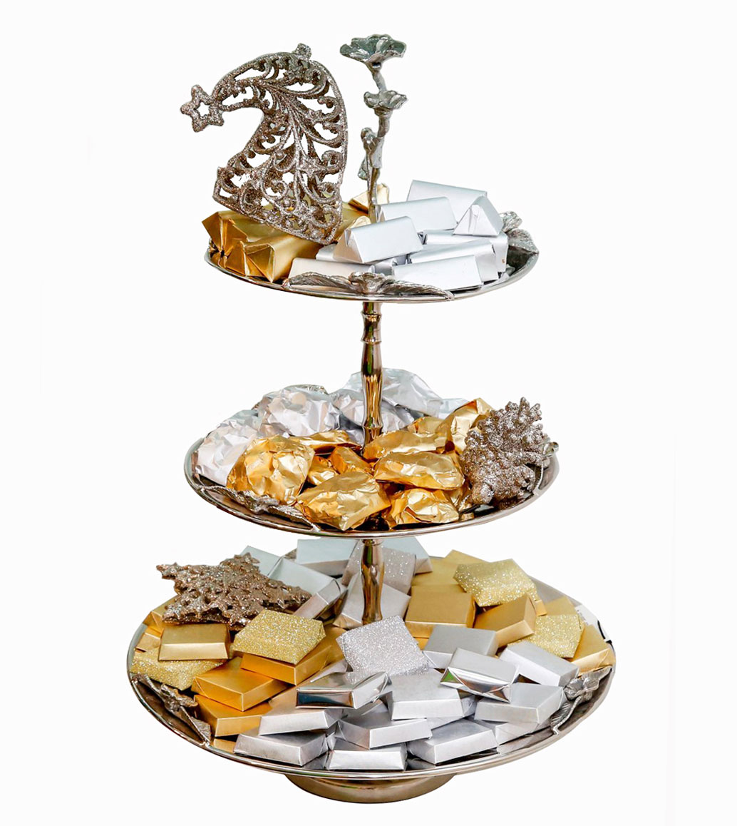 Msquare Gallery item Silver Cake Stand With Chocolate