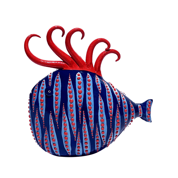 Msquare Gallery Product Blue/Red Fish 25cm