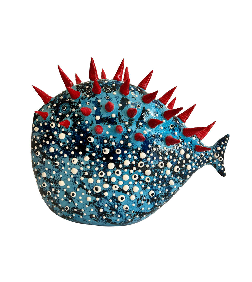 Msquare Gallery item Blue/Red StudsFish