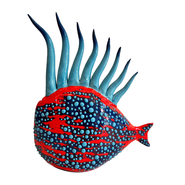 Msquare Gallery Product Red/Blue Punk Fish